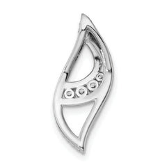 14k White Gold 3/8 carat Lab Grown Diamond VS/SI+ G+ Complete Fashion Chain Slide Pendant