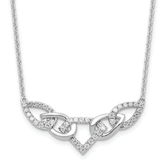 14k White Gold 1/2 carat Lab Grown Diamond VS/SI+ G+ 18 inch Fashion Teardrop Necklace