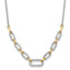 14k Two-tone 1/2 carat Lab Grown Diamond VS/SI+ G+ 18.25 inch Fashion Link Necklace