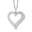 14k White Gold 1/2 carat Lab Grown Diamond VS/SI+ G+ Complete 18 inch Heart Necklace