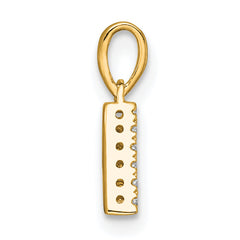 10K Diamond Letter A Initial with Bail Pendant