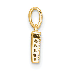 10K Diamond Letter D Initial with Bail Pendant