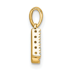 10K Diamond Letter K Initial with Bail Pendant