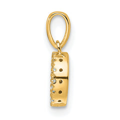 10K Diamond Letter O Initial with Bail Pendant