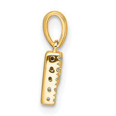 10K Diamond Letter P Initial with Bail Pendant