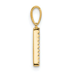 10K Diamond Letter A Initial Pendant