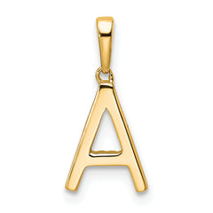 10K Diamond Letter A Initial Pendant