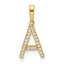 10K Diamond Letter A Initial Pendant