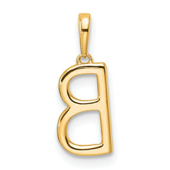 10K Diamond Letter B Initial Pendant