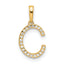 10K Diamond Letter C Initial Pendant