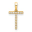 10K Diamond Letter T Initial Pendant