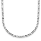14k White Gold 5 carat Lab Grown Diamond VS/SI+ G+ Adjustable to 26 inch Tennis Bolo Necklace