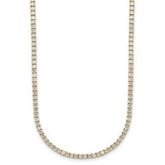 14k White Gold 5 carat Lab Grown Diamond VS/SI+ G+ Adjustable to 26 inch Tennis Bolo Necklace