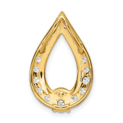 14k 1 carat Lab Grown Diamond VS/SI+ G+ Teardrop Chain Slide Pendant