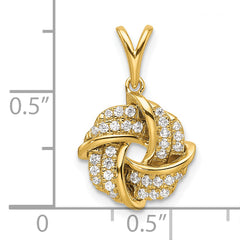 14k 1/5 carat Lab Grown Diamond VS/SI+ G+ Complete Love Knot Pendant