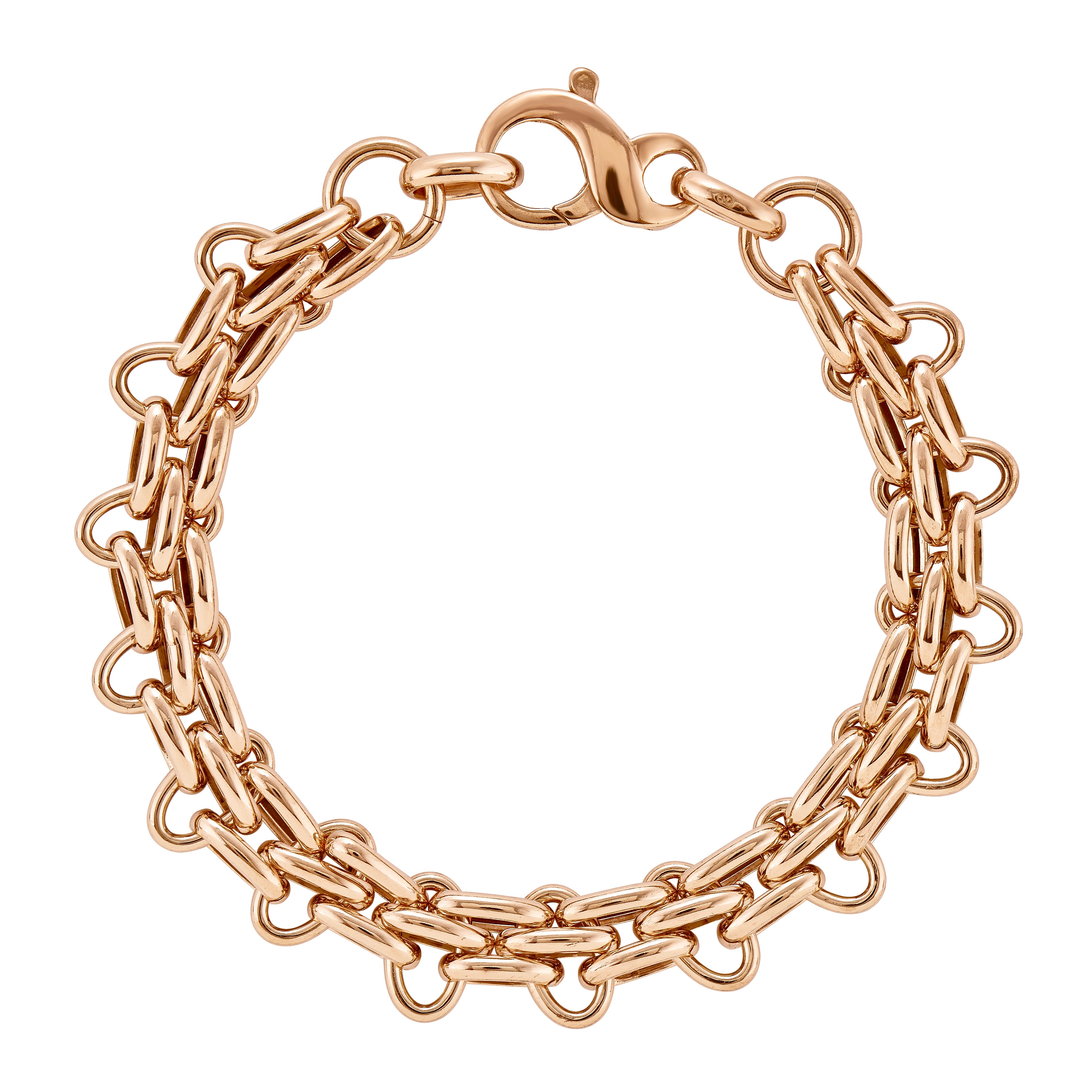 Sterling Silver bracelet - pink-7.5