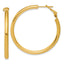 Round Omega Back Hoop Earrings in 14K Yellow Gold, 40mm - Sophia Jewelers