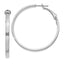 Square Tube Round Hoop Earrings in 14K White Gold, 40.5mm - Sophia Jewelers