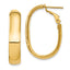Oval Omega Back Hoop Earrings in 14K Yellow Gold, 23.5x27mm - Sophia Jewelers
