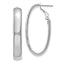 Oval Omega Back Hoop Earrings in 14K White Gold, 19.25x34mm - Sophia Jewelers