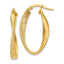 14ky Oval Twist Hoop Earrings