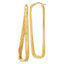 14k 4mm Textured Twisted Oval Hoop Earrings