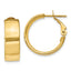 14k Polished 6.75mm Omega Back Hoop Earrings