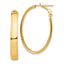 High Oval Omega Back Hoop Earrings in 14K Yellow Gold, 22.5x33.5mm - Sophia Jewelers