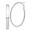 High Omega Back Oval Hoop Earrings in 14K White Gold, 28.25x44.5mm - Sophia Jewelers