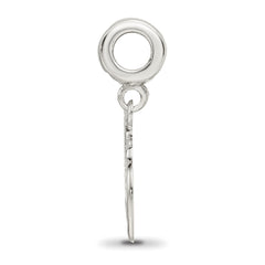 S/S FLAG WAVING 5/8 ENAMELED ON STAR BEAD BAIL