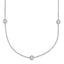 Herco Platinum Polished Bezel Set 9 Lab Grown Diamond Station 20 Inch Necklace