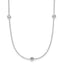 Herco Platinum Polished Bezel Set 9 Lab Grown Diamond Station Necklace