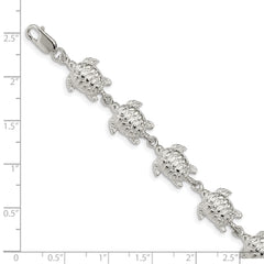 Sterling Silver Sea Turtles Bracelet