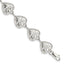 Fancy Filigree Heart Bracelet in Sterling Silver, 13mm, 7 Inch - Sophia Jewelers