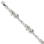 Alligator Themed Bracelet in Sterling Silver, 11mm, 7 Inch - Sophia Jewelers