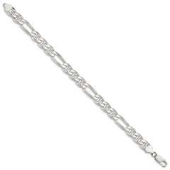 Sterling Silver 8.25mm Figaro Anchor Chain