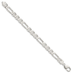 Sterling Silver 8.75mm Figaro Anchor Chain