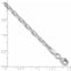 Sterling Silver Rhodium-plated 2.9mm Diamond-Cut Long Link Cable Chain