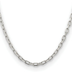 Sterling Silver 4.5mm Diamond-cut Long Link Cable Chain