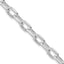 Sterling Silver Rhodium-plated 7.5mm Diamond-cut Long Link Cable Chain - Sophia Jewelers