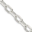 Sterling Silver 7.5mm Diamond-Cut Long Link Cable Chain