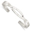 Hammered Criss Cross Cuff Bracelet in Sterling Silver, 10mm, 7.5 Inch - Sophia Jewelers