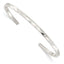 Sterling Silver Polished Hammered Cuff Bangle