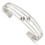 Four-Band Knotted Cuff Bracelet in Sterling Silver, 14mm, 7.2 Inch - Sophia Jewelers