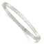 Greek Key Bangle Bracelet in Sterling Silver, 3.9mm Hinged - Sophia Jewelers