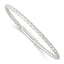 Sterling Silver Polished Flexible Weaved Bangle Bracelet