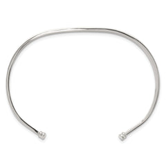 Sterling Silver with Black Rhodium Inlay Cuff Bangle