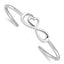 Heart Infinity Symbol Cuff Bracelet in Sterling Silver, 13.2mm - Sophia Jewelers