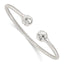 Love Knot Cuff Bracelet in Sterling Silver, 3.15mm Textured - Sophia Jewelers