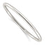 Sterling Silver Polished 4mm Tube Slip-on Bangle